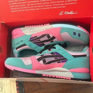 Asics Pink and Teal Sneakers